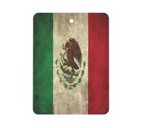 Vintage Mexico Flag Car Aromatherapy Tablets Air Freshener Hanging Scented Cards for Rooms Bathrooms Wardrobe Square
