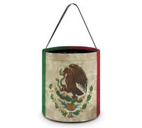 Vintage Mexico Flag Halloween Candy Tote Tricking Or Treating Bag Pumpkin Easter Eggs Bucket Best Party Gifts