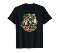 Vintage Miami Florida Tropical Beach Vacation Design T-Shirt
