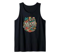 Vintage Miami Florida Tropical Beach Vacation Design Tank Top