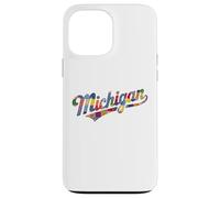 Vintage Michigan Patchwork Script State Pride Trendy Women's Case for iPhone 13 Pro Max