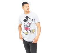 Disney Men's Vintage Mickey T Shirt, Sports Grey, S UK