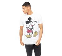 Disney Men's Vintage Mickey T Shirt, White, L UK