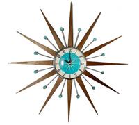 Vintage Mid Century Battery Operated Clock for Living Room Decoration