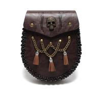Vintage Mid-century Knight Waist Belt Bag - Fashionable Purse Style with Unique Embossed Detail - Ultra-lightweight & Portable for Men and Women - Perfect Cosplay Costume Accessory for halloween,