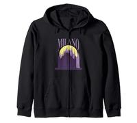 Vintage Milan Cathedral Italy Architecture Tourism Landmark Zip Hoodie