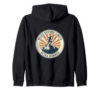 Vintage Miles Beyond Limits Ultra Runner Trail Journey Zip Hoodie