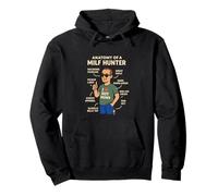 Vintage MILF Hunter Joke Meme Dad Humor Cheesy Pickup Line Pullover Hoodie