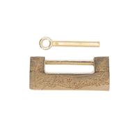 Vintage Mini Jewelry Lock in Copper with Chinese Pattern Design