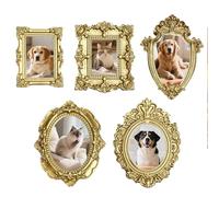 Vintage Mini Photo Frames, 5 Pieces of Small Antique Resin Craft Objects for Photo, Mini Vintage Frames | For Photos, Crafts, Jewellery Displays, Parties, Hotels, Home,