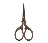 Vintage Mini Scissors, Stainless Steel Sewing Scissors Sewing Shears (Small Gold Scissors Brown)