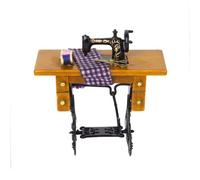 Vintage Miniature Dollhouse Sewing Machine With Cloth Scissors 1/12 Scale