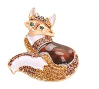 Vintage Minimalist Animal Brooch Feature Rhinestones Accent for Women ' s Fashion Accessories on Clothing and Bags Brooch