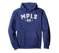 Vintage Minneapolis MPLS 612 Area Code Pullover Hoodie