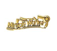 Vintage Miracle Worker Hair Stylist Brooch for Women Men - Alloy Hairdryer & Comb Lapel Pin for Beauticians, Salon Accessory Manicurist Jewellery for Hat Bag Suit Tie Clothes Corsage (Gold)