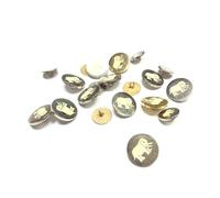 Vintage Mixed Animal Buttons 20 Pcs Gold Silver Metal Retro Elephant Design
