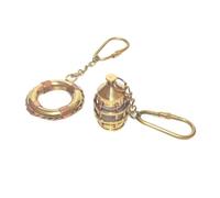 Vintage Mixed Metal Dangle Earrings, Brass and Copper Tone, Circle and Lantern Design