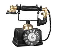 Vintage Model Telephone - Retro Resin Phone Ornament, Antique Corded Phone | Antique Phone Decor, Aesthetic Sculpture for Shelves, Bookcase, Living Room, Home and Decor, Consulte la descripción, See
