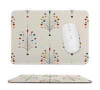 Vintage Modern Geometric Pattern Soft Stitched Edge Mouse Pad,Colorful Mid Century Graffiti Lines Geometric Art Pattern Non-Slip Mousepad for Office,Home 20x24 cm