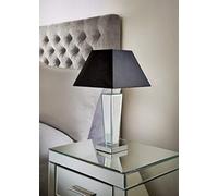 Vintage Modern Sparkle Gatsby Mirror Table Lamp Ideal for Living Rooms and bedrooms - Black