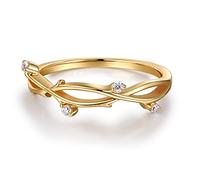 Vintage Moissanite Twig Wedding Band for Women, White Gold Sterling Silver, Created Moissanite