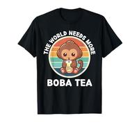 Vintage Monkey The World Needs More Boba Tea Lover T-Shirt