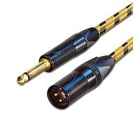Vintage Mono Jack to Male XLR lead. Guitar/DI Cable. Neutrik GOLD NP2X-B (25m)