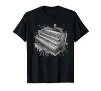 Vintage Monochrome Hammond Organ Art T-Shirt
