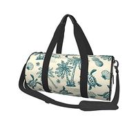 Vintage Monochrome Tropical Travel Duffel Bag Foldable Weekender Duffle Bag Women Men Overnight Sports Gym Bag