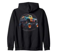 Vintage Monster Birthday Boy This Is How I Roll Kid Loves Zip Hoodie