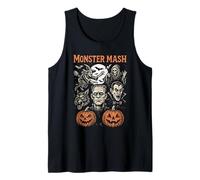Vintage Monster Mash Halloween Horror Design Tank Top