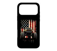 Vintage Monster Truck on American Flag Case for iPhone 17 Pro Max