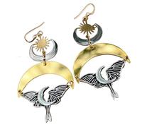 Vintage Moon Moth Earrings Dangle Earrings Ear Jewelry Exaggerated For Those Who Love Unique Styles Fashion Statement