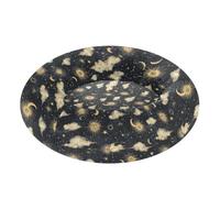 Vintage Moon Sun Retro Pet Dog Bed Relieve Stress fluffier Calming Bed for Small Size Pets Sleeping