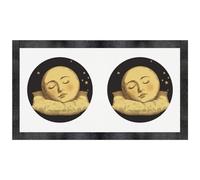 'Vintage Moon with Face Sleeping ' Pet Feeding Mat (PM00029248)