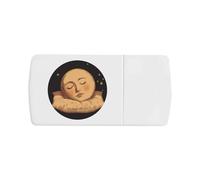 'Vintage Moon with Face Sleeping ' Pill Box with Tablet Splitter (PI00034350)