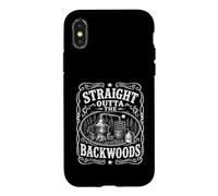 Vintage Moonshine Straight Outta The Backwoods Funny Case for iPhone X/XS