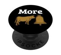 Vintage More Cowbell Funny Sarcastic Humor Music Lover PopSockets Adhesive PopGrip
