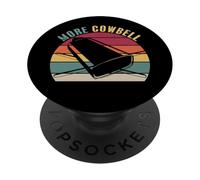 Vintage More Cowbell Funny Sarcastic Humor Music Lover PopSockets Adhesive PopGrip