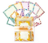 Vintage Morris V2 Stationery Paper (Lined Single Side,48PC) and Self-Sealing Envelope (24Pcs) Set with Storage Box, Printer Friendly, Both Sides Printed, Writing Stationary US Letter Size 11 x 8.5 in