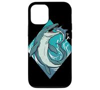 Vintage Mosasaurus Eating Shark Prehistoric Sea Monster Grap Case for iPhone 12/12 Pro
