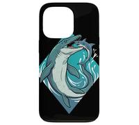 Vintage Mosasaurus Eating Shark Prehistoric Sea Monster Grap Case for iPhone 13 Pro