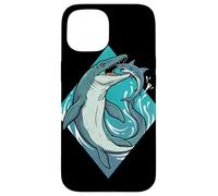 Vintage Mosasaurus Eating Shark Prehistoric Sea Monster Grap Case for iPhone 15