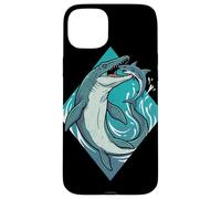 Vintage Mosasaurus Eating Shark Prehistoric Sea Monster Grap Case for iPhone 15 Plus