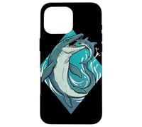 Vintage Mosasaurus Eating Shark Prehistoric Sea Monster Grap Case for iPhone 16 Pro Max