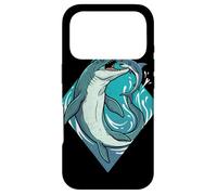 Vintage Mosasaurus Eating Shark Prehistoric Sea Monster Grap Case for iPhone 17 Pro