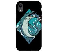 Vintage Mosasaurus Eating Shark Prehistoric Sea Monster Grap Case for iPhone XR