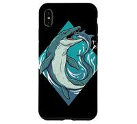 Vintage Mosasaurus Eating Shark Prehistoric Sea Monster Grap Case for iPhone XS Max