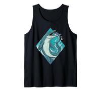 Vintage Mosasaurus Eating Shark Prehistoric Sea Monster GRAP Tank Top
