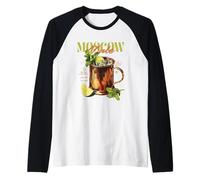 Vintage Moscow Mule Drink O'Clock Tropical Cocktail Raglan Baseball Tee